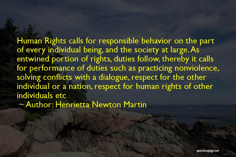 Respect Individuals Quotes By Henrietta Newton Martin