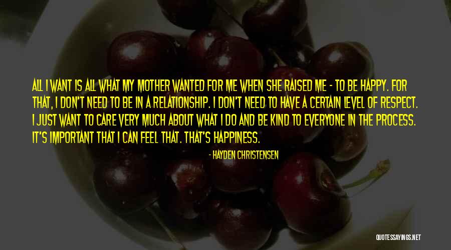 Respect Others Relationship Quotes By Hayden Christensen