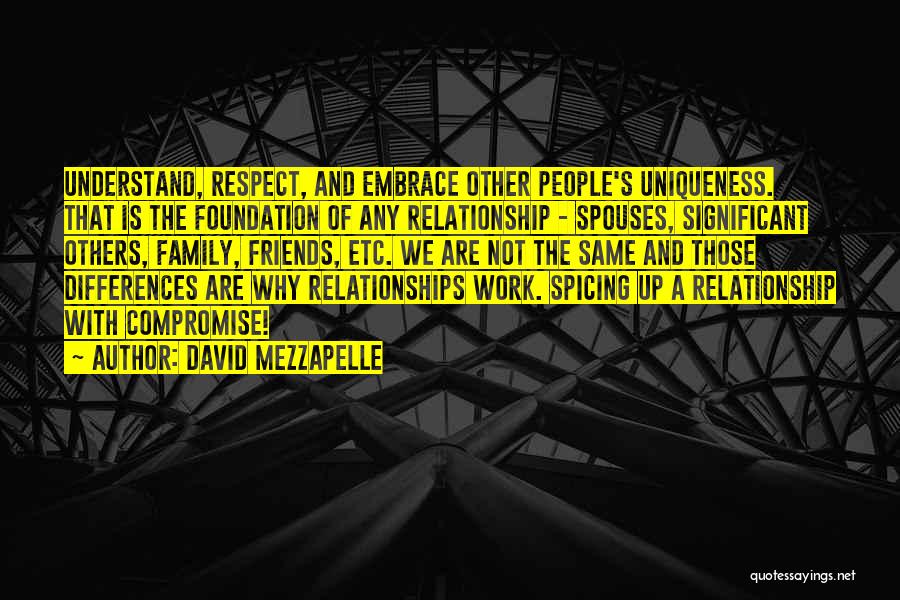 Respect Others Relationships Quotes By David Mezzapelle