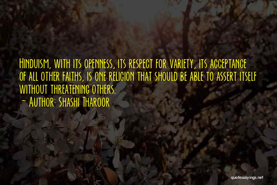 Respect Others Religion Quotes By Shashi Tharoor