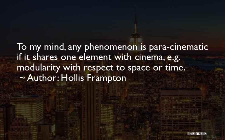 Respect Others Space Quotes By Hollis Frampton