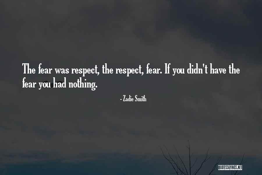 Respect Some Fear None Quotes By Zadie Smith Respect Some Fear None Quotes By Zadie Smith
