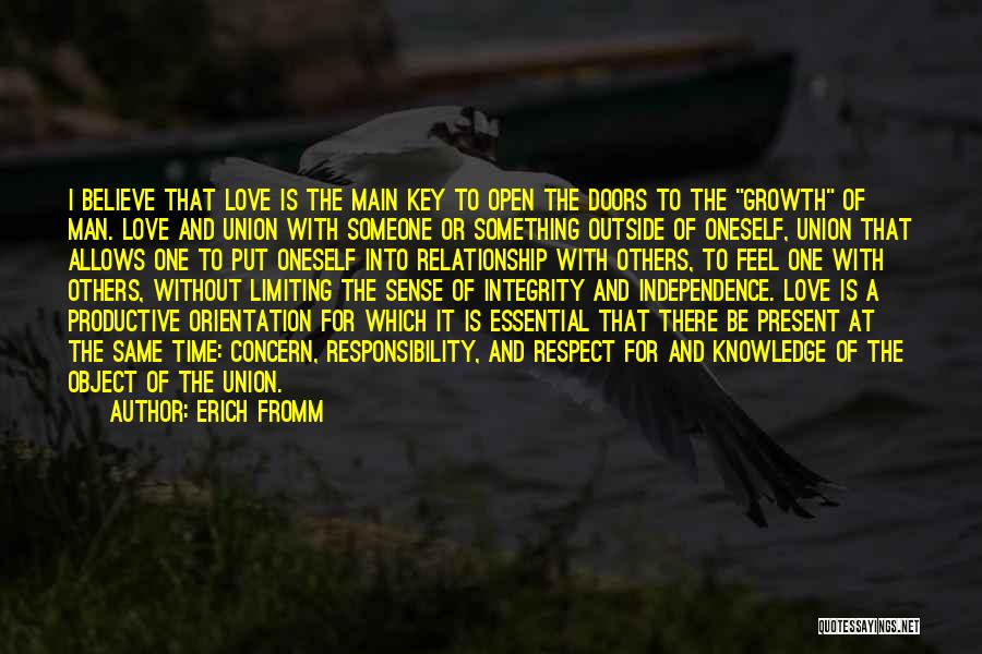 Respect Someone Relationship Quotes By Erich Fromm