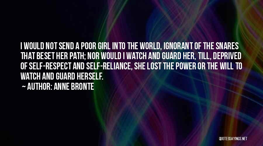 Respect The Poor Quotes By Anne Bronte