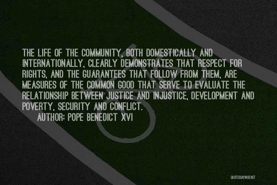 Respect The Relationship Quotes By Pope Benedict XVI