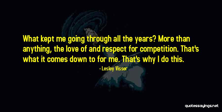 Respect To All Quotes By Lesley Visser