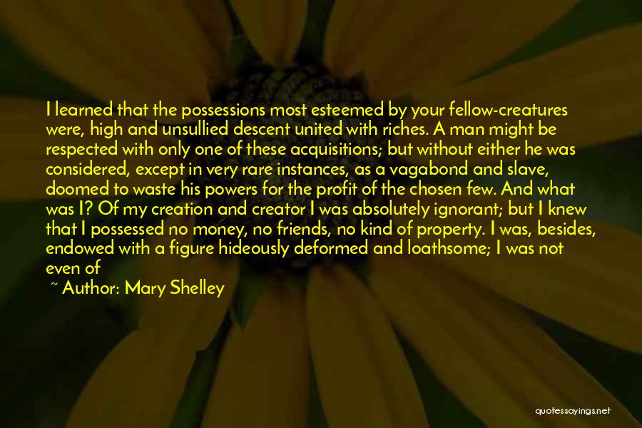 Respected By All Quotes By Mary Shelley