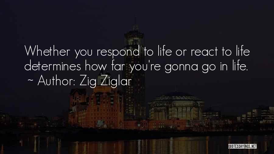 Respond Not React Quotes By Zig Ziglar