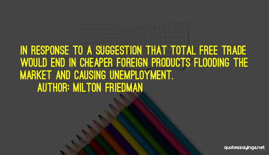 Response Quotes By Milton Friedman