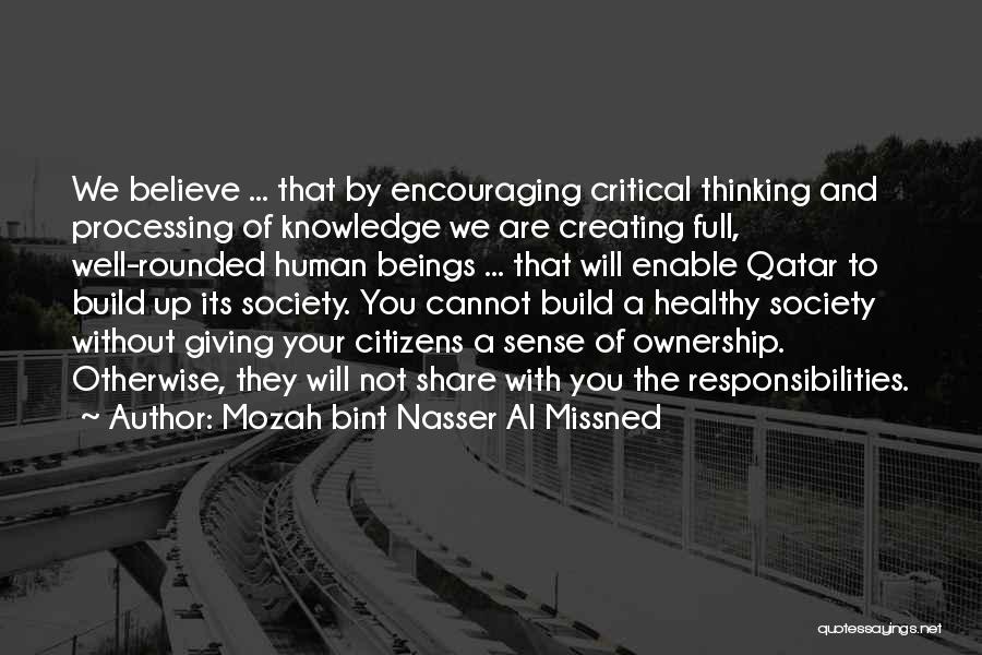 Responsibilities Of Citizens Quotes By Mozah Bint Nasser Al Missned