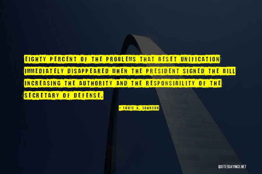 Responsibility And Authority Quotes By Louis A. Johnson Responsibility And Authority Quotes By Louis A. Johnson