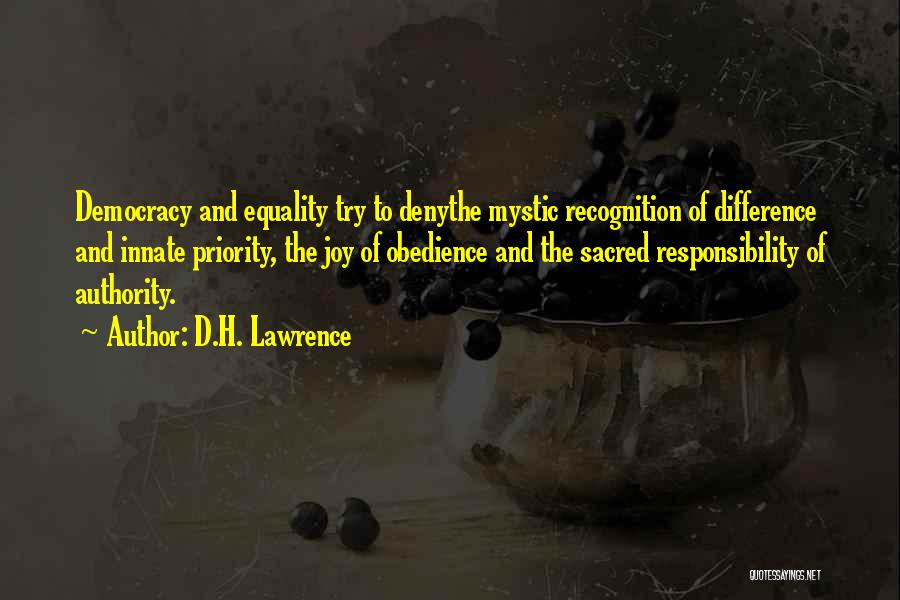 Responsibility And Leadership Quotes By D.H. Lawrence