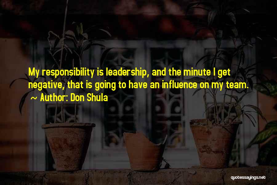 Responsibility And Leadership Quotes By Don Shula
