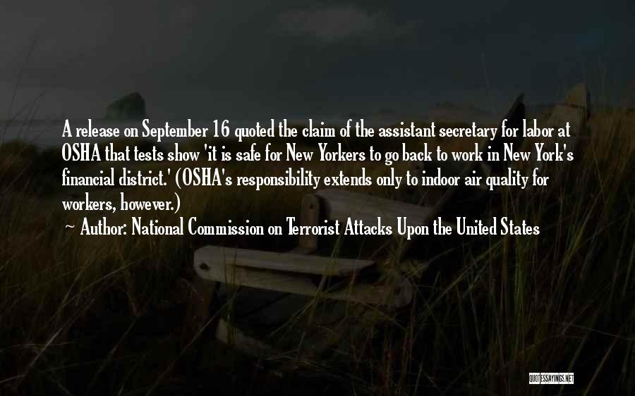 Responsibility At Work Quotes By National Commission On Terrorist Attacks Upon The United States