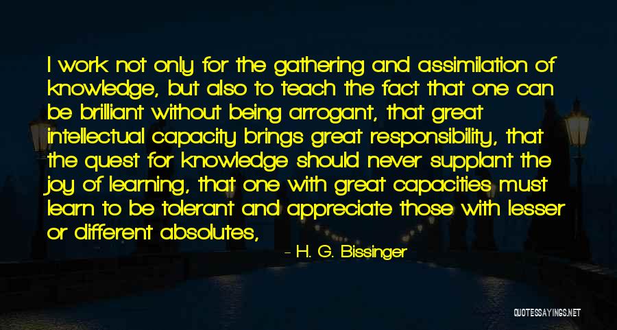 Responsibility For Learning Quotes By H. G. Bissinger Responsibility For Learning Quotes By H. G. Bissinger