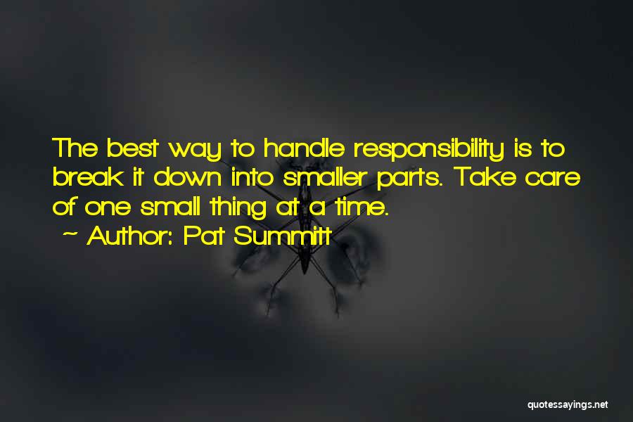 Responsibility In Sports Quotes By Pat Summitt