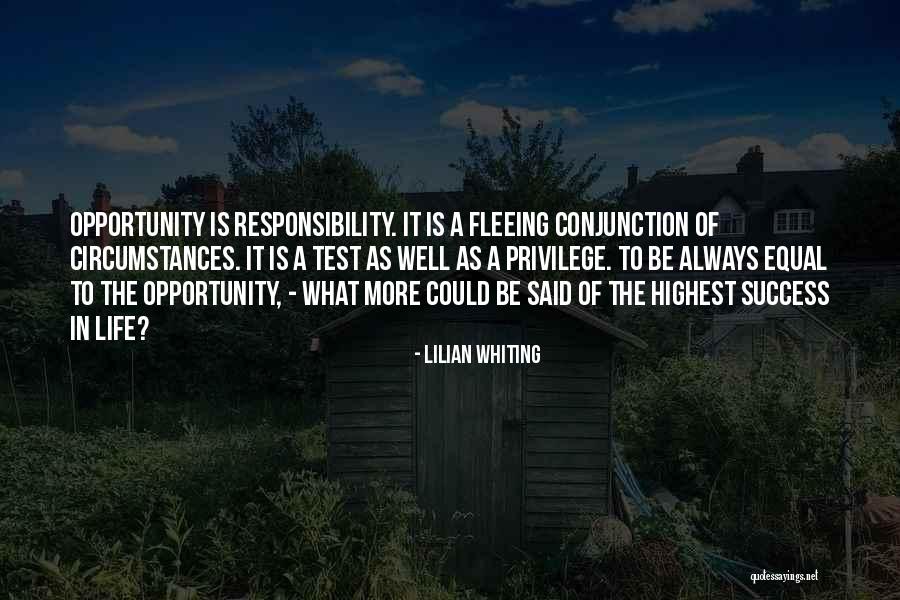 Responsibility Quotes By Lilian Whiting