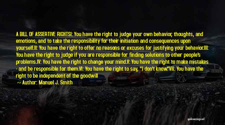 Responsibility To Help Others Quotes By Manuel J. Smith