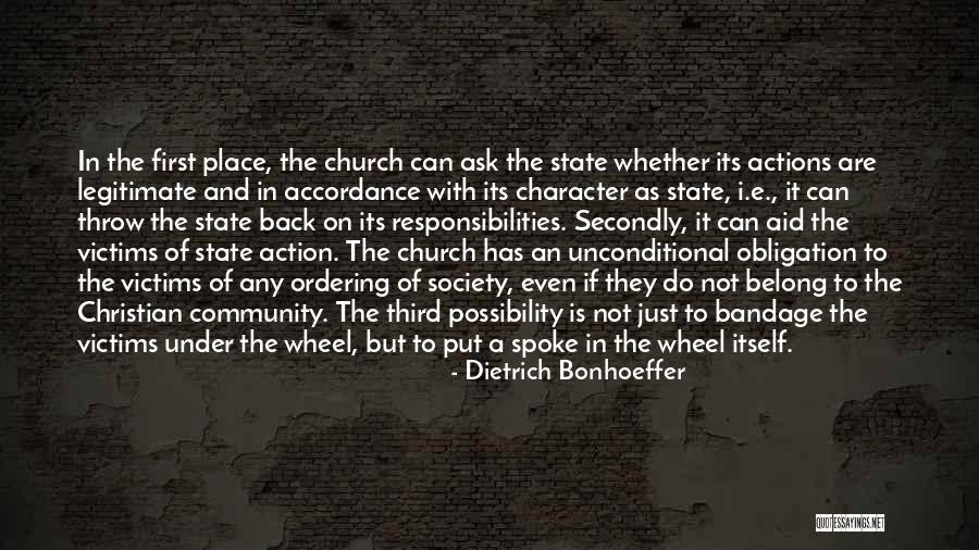 Responsibility To Society Quotes By Dietrich Bonhoeffer