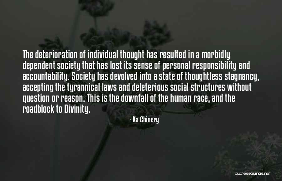 Responsibility To Society Quotes By Ka Chinery