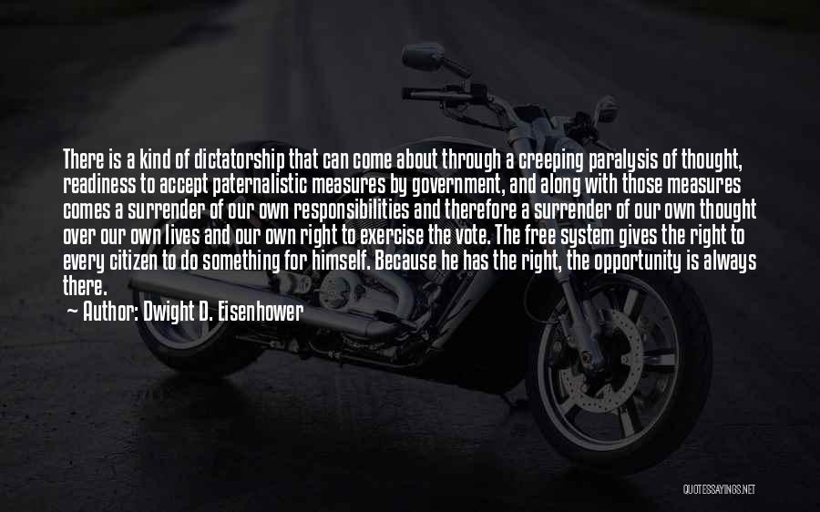 Responsibility To Vote Quotes By Dwight D. Eisenhower