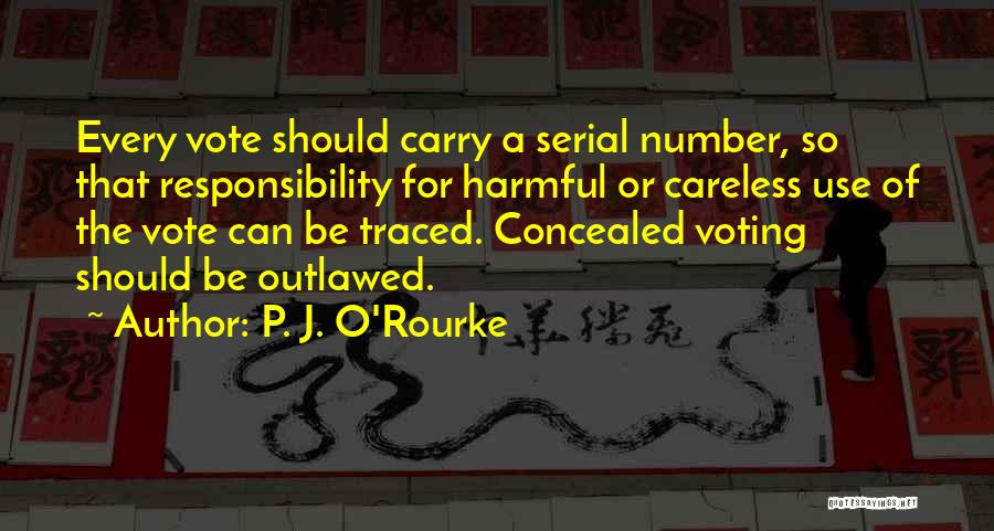 Responsibility To Vote Quotes By P. J. O'Rourke