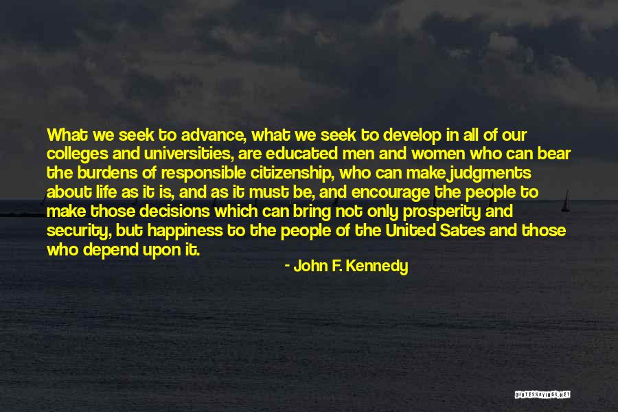 Responsible Citizenship Quotes By John F. Kennedy