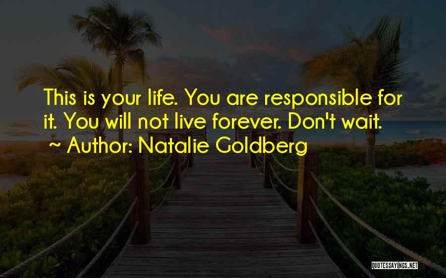 Responsible For Your Life Quotes By Natalie Goldberg