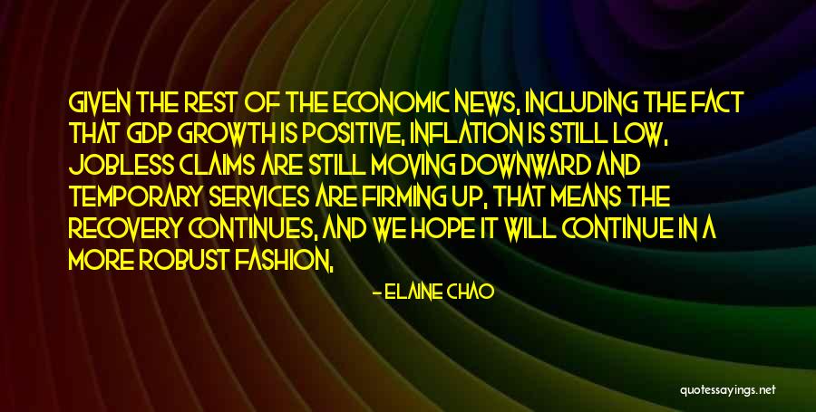 Rest And Recovery Quotes By Elaine Chao Rest And Recovery Quotes By Elaine Chao