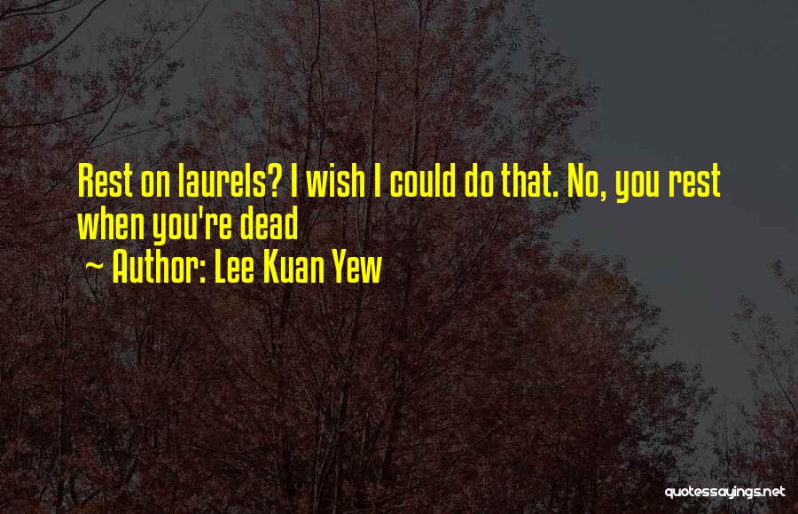 Rest When You're Dead Quotes By Lee Kuan Yew