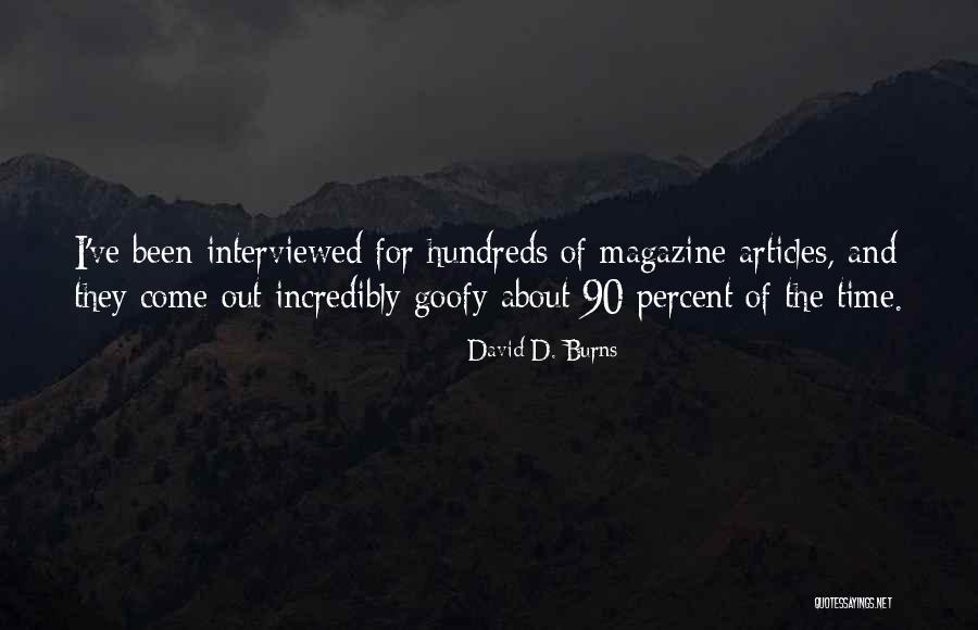 Restall Quotes By David D. Burns Restall Quotes By David D. Burns