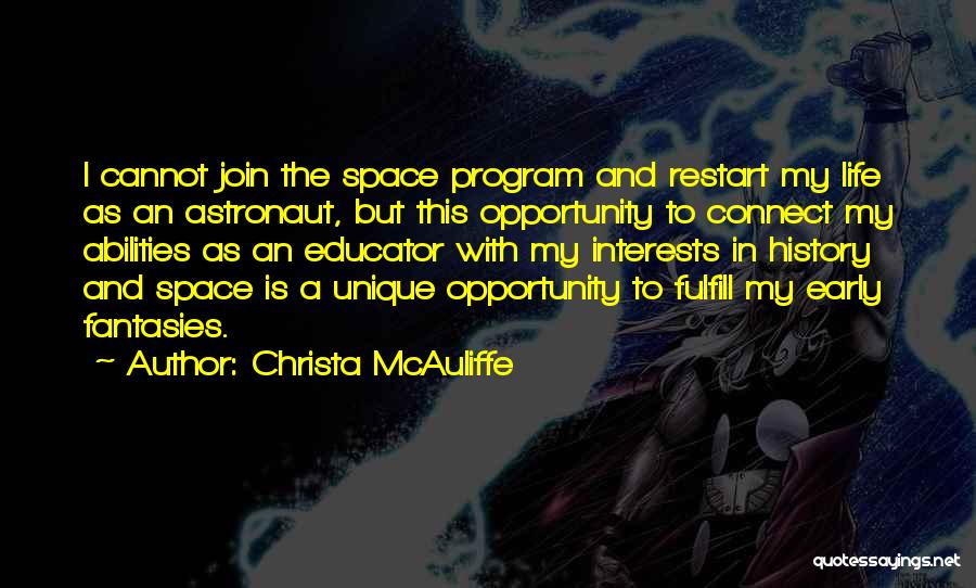 Restart Quotes By Christa McAuliffe