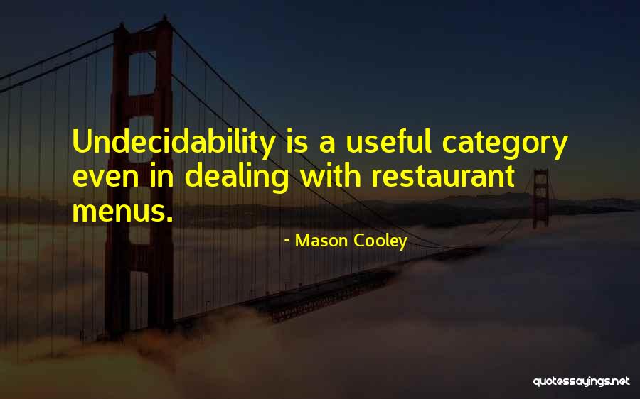 Restaurant Menus Quotes By Mason Cooley