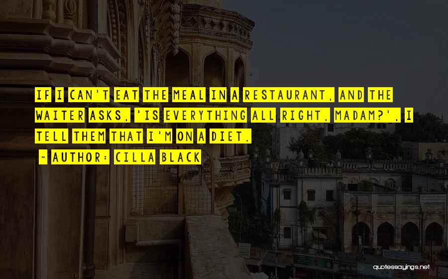 Restaurant Waiter Quotes By Cilla Black