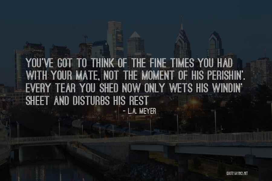 Restemeyer Dentistry Quotes By L.A. Meyer Restemeyer Dentistry Quotes By L.A. Meyer