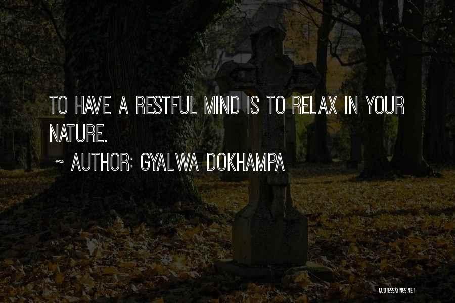 Restful Quotes By Gyalwa Dokhampa