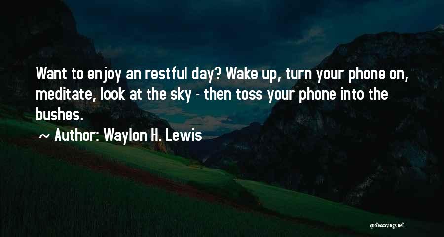Restful Quotes By Waylon H. Lewis