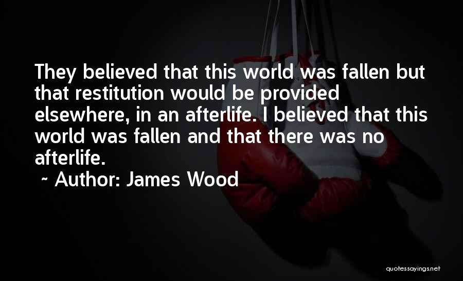 Restitution Quotes By James Wood