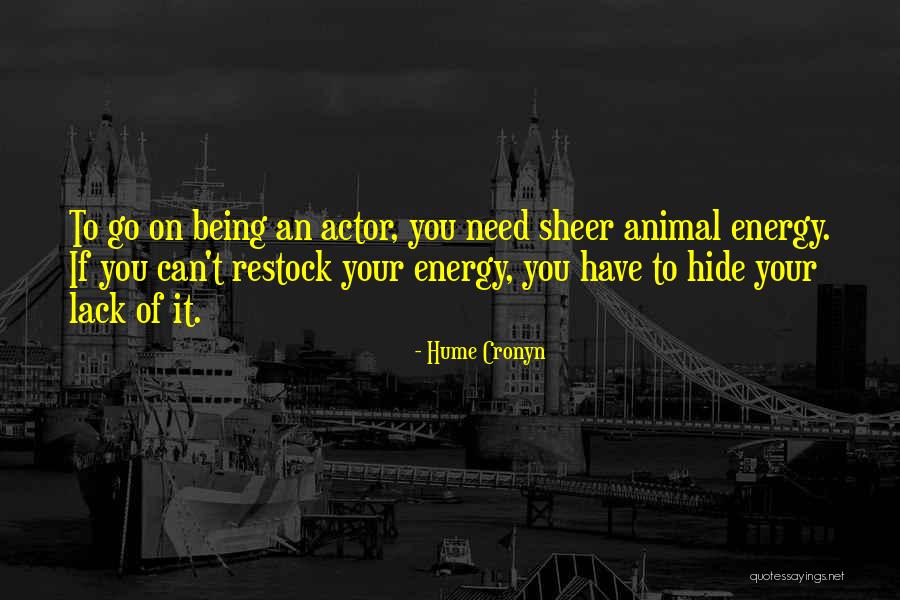 Restock Quotes By Hume Cronyn Restock Quotes By Hume Cronyn