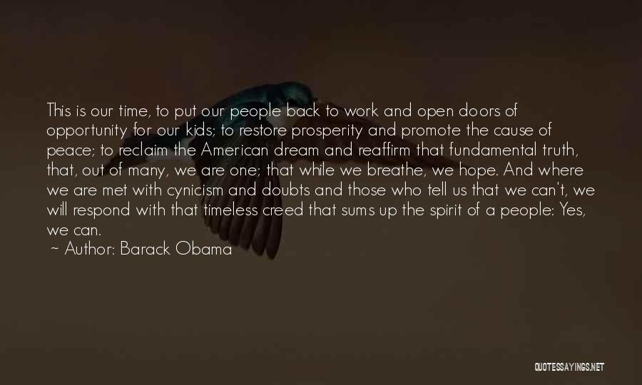 Restore Hope Quotes By Barack Obama