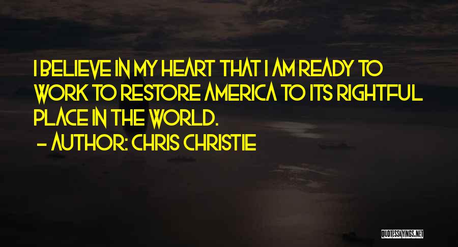 Restore Quotes By Chris Christie