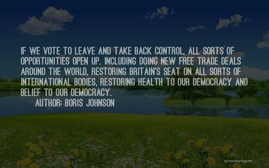 Restoring Health Quotes By Boris Johnson