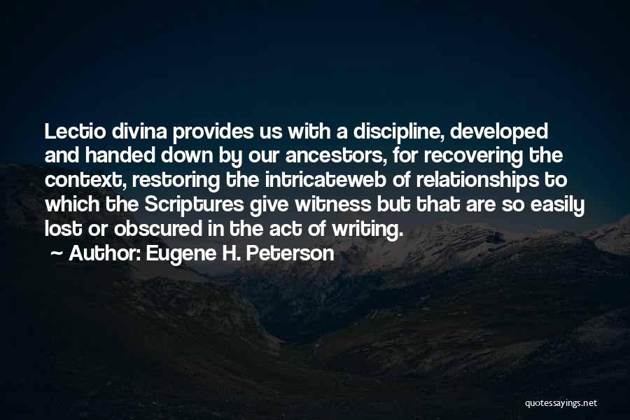 Restoring Quotes By Eugene H. Peterson