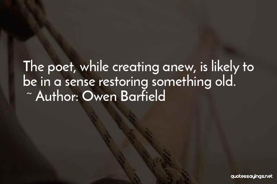 Restoring Quotes By Owen Barfield