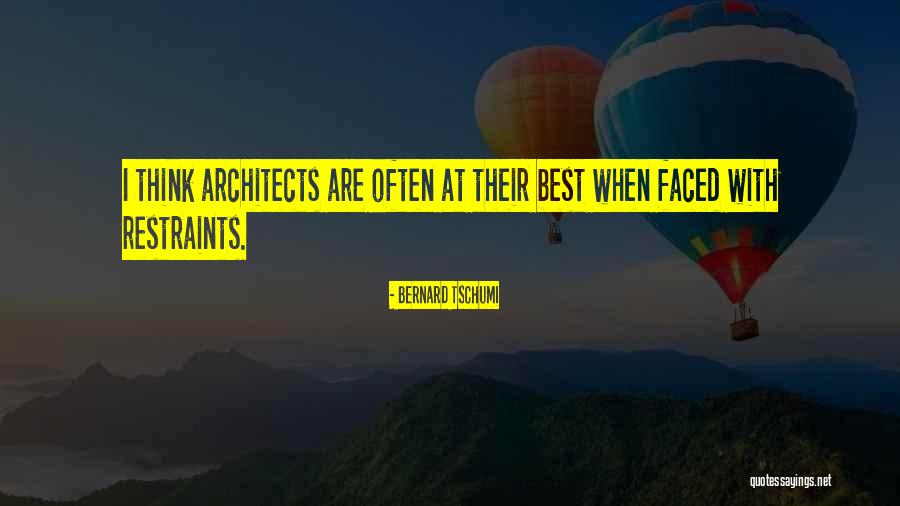 Restraints Quotes By Bernard Tschumi Restraints Quotes By Bernard Tschumi