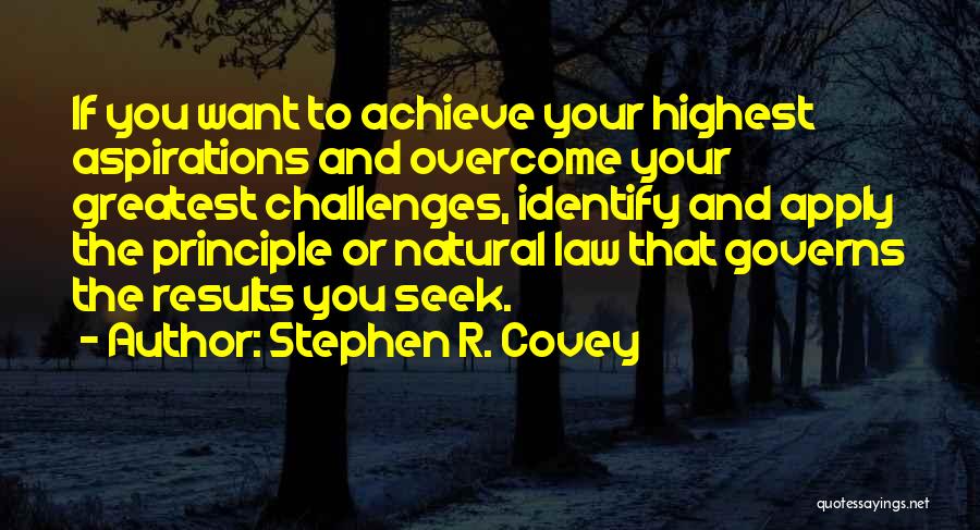 Results Achieve Results Quotes By Stephen R. Covey