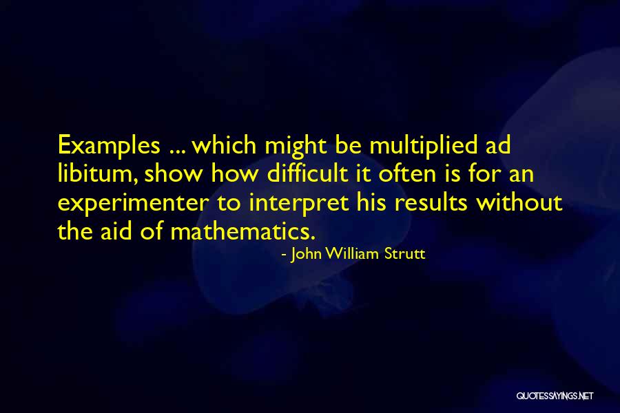 Results In Mathematics Quotes By John William Strutt Results In Mathematics Quotes By John William Strutt