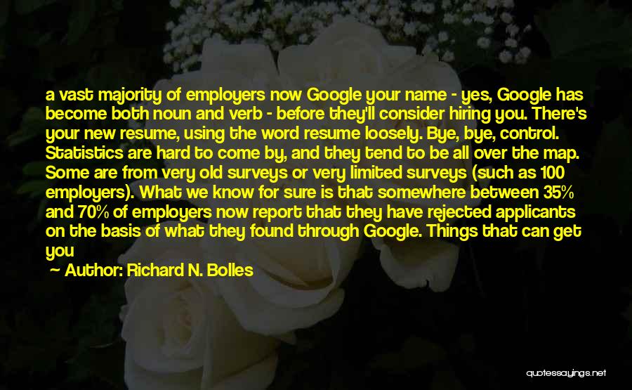 Resume Profile Quotes By Richard N. Bolles