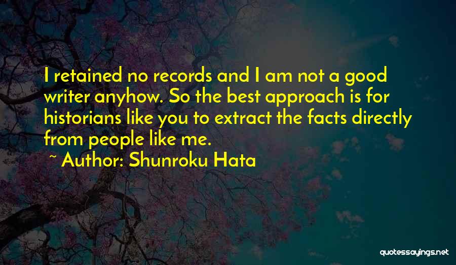 Retained Quotes By Shunroku Hata