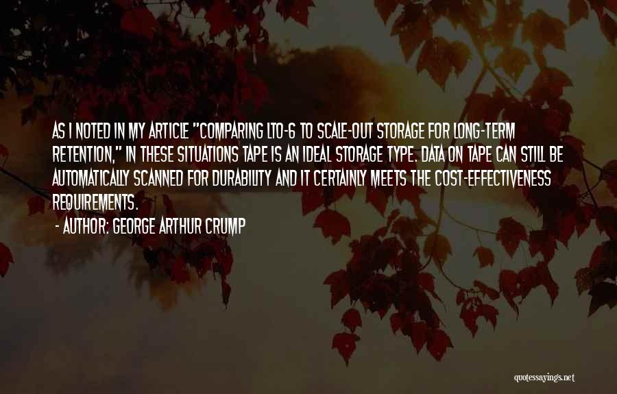 Retention Quotes By George Arthur Crump